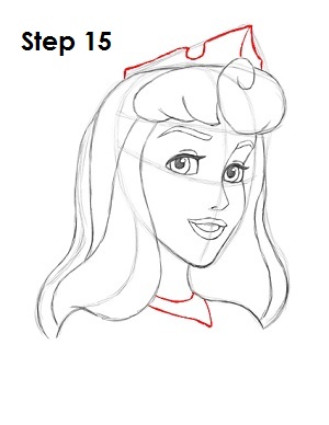 Draw Sleeping Beauty Step 15