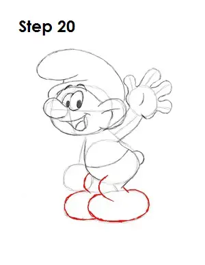 How to Draw a Smurf Step 20