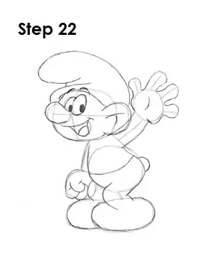 How to Draw a Smurf Step 22