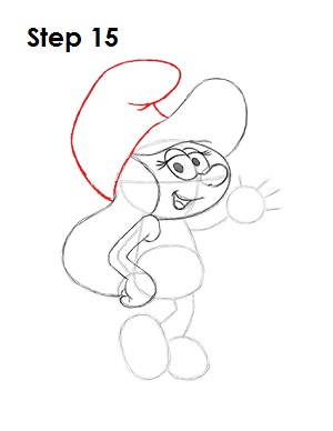 Draw Smurfette 15