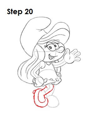 Draw Smurfette 20