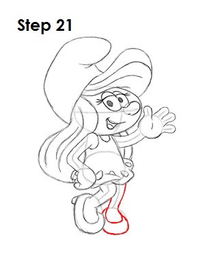 Draw Smurfette 21