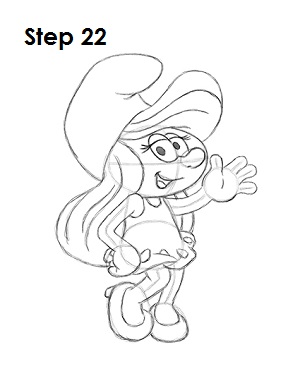 How to Draw Smurfette