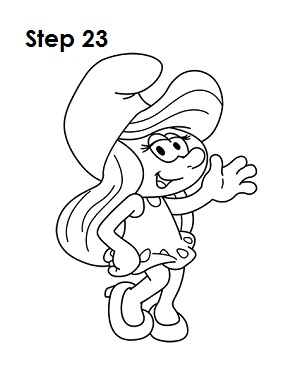 How to Draw Smurfette