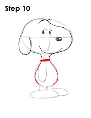 How to Draw Snoopy Step 10