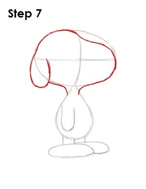 How to Draw Snoopy Step 7