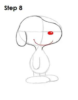 How to Draw Snoopy Step 8