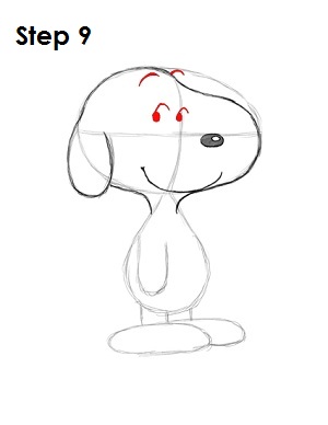 How to Draw Snoopy Step 9