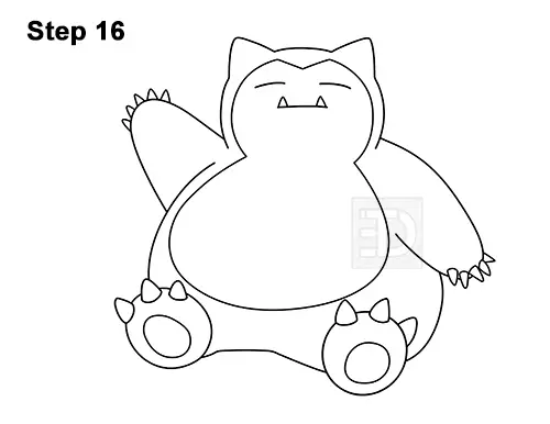 How to Draw Snorlax (Pokemon) VIDEO & Step-by-Step Pictures