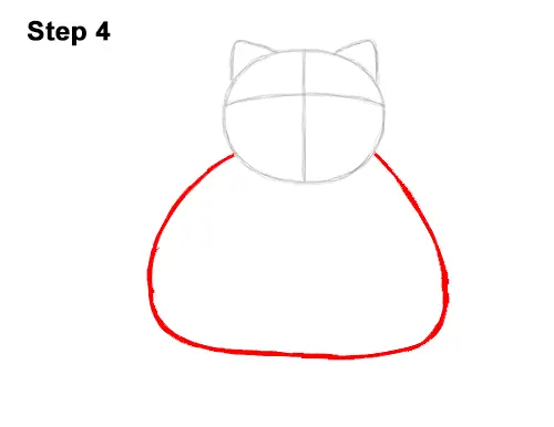 How to Draw Snorlax Sitting Pokemon 4