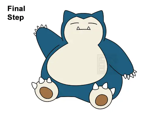 How to Draw Snorlax Sitting Pokemon