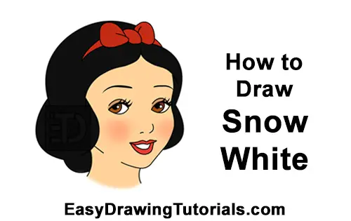 How to Draw Snow White VIDEO  StepbyStep Pictures