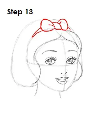 How to Draw Snow White Step 13