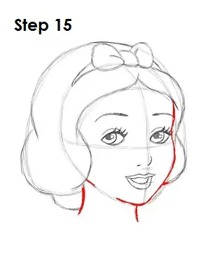 How to Draw Snow White Step 15