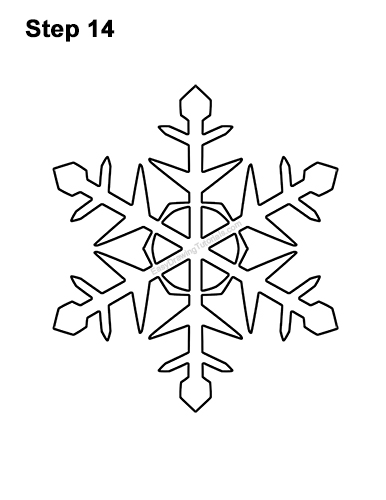 how to draw a snowflake step by step for kids