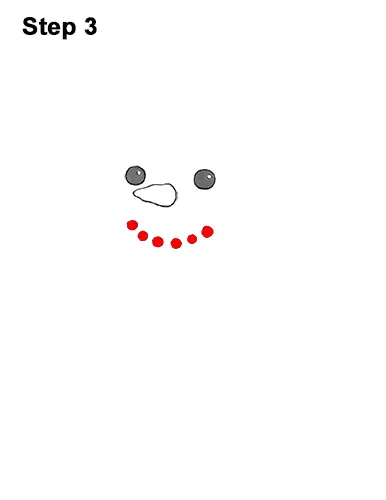 How to Draw Cute Cartoon Snowman Hat Scarf 3