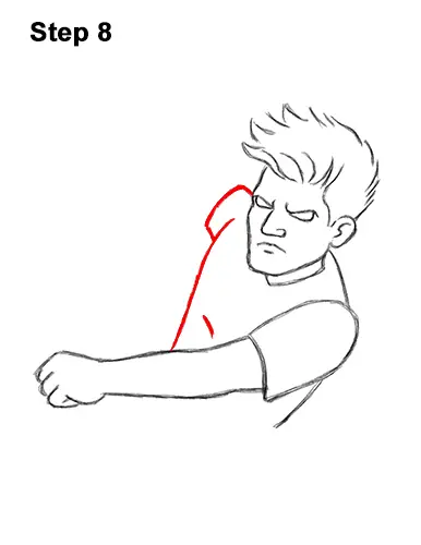How to Draw Cartoon Soccer Football Player Kicking Ball 8