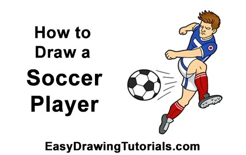 how to draw someone kicking a soccer ball