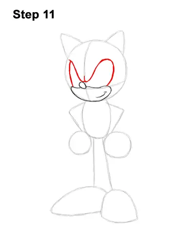 How to Draw Sonic the Hedgehog Full Body 11