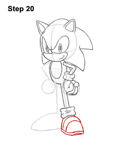 How to Draw Sonic the Hedgehog Full Body 20