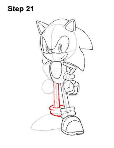 How to Draw Sonic the Hedgehog Full Body 21