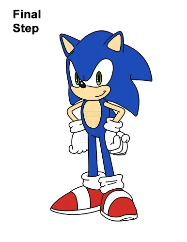How to Draw Sonic the Hedgehog Full Body