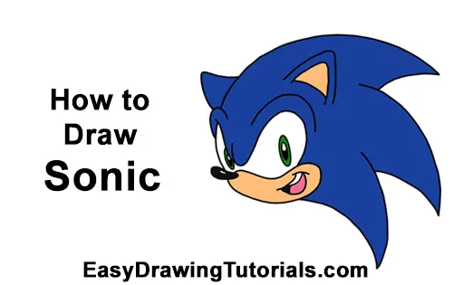 How to Draw Sonic - Easy Drawing Tutorial For Kids