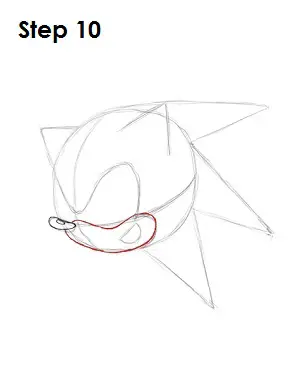 How to Draw Sonic X Step 10
