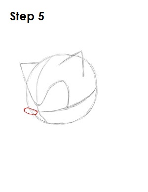 How to Draw Sonic X Step 5