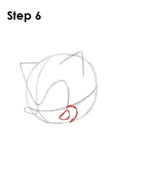 How to Draw Sonic X Step 6
