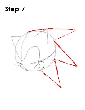 How to Draw Sonic X Step 7