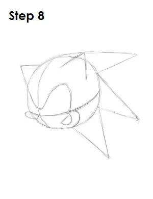 How to Draw Sonic X Step 8