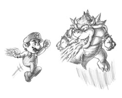 Mario vs. Bowser Nintendo Special Drawing