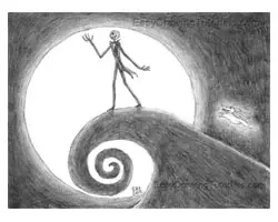 Nightmare Before Christmas Jack Skellington Zero Special Drawing