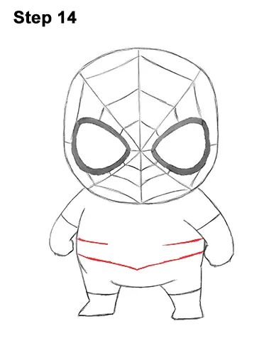 Draw Mini Chibi Little Spider-Man 14