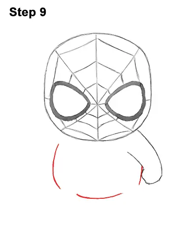 Draw Mini Chibi Little Spider-Man 9