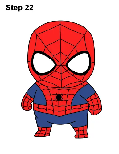 Draw Mini Chibi Little Spider-Man