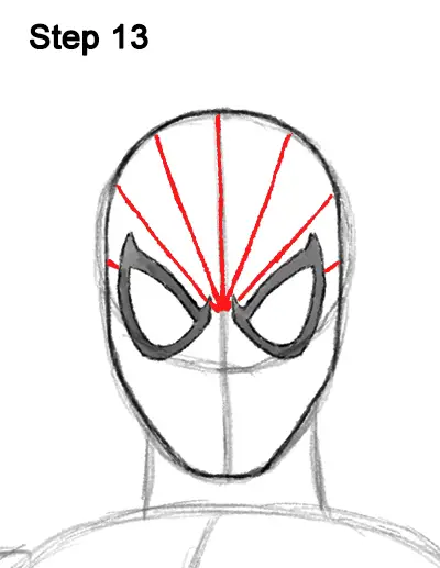 How to Draw SpiderMan Face  Easy Drawing Tutorial For Kids