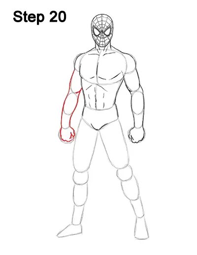 Draw Spider-Man Body 20