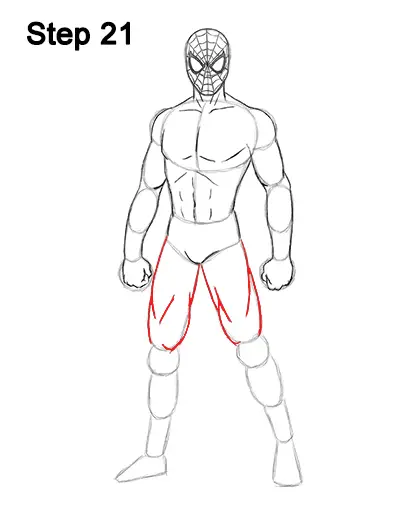 Draw Spider-Man Body 21