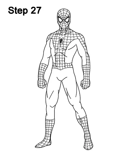 Draw Spider-Man Body 27