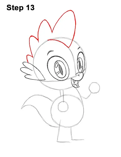 How to Draw Spike Dragon My Little Pony 13