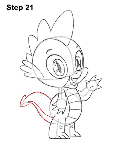 How to Draw Spike Dragon My Little Pony 21