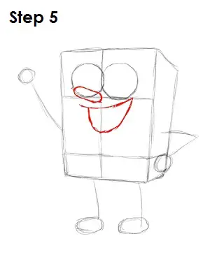 Draw SpongeBob SquarePants Step 5