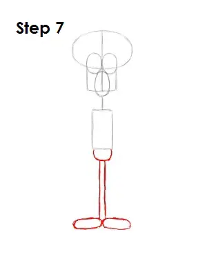 How to Draw Squidward Step 7
