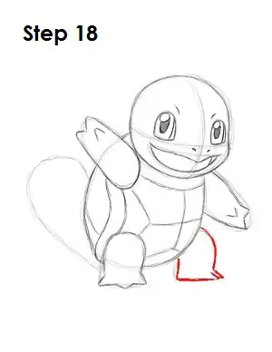 How to Draw Squirtle Step 18
