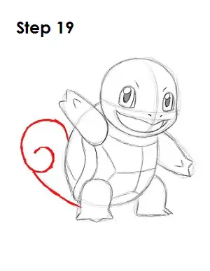 How to Draw Squirtle Step 19
