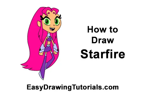 How to Draw Starfire Teen Titans Go Full Body