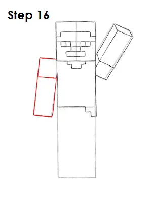 Draw Steve Minecraft 16