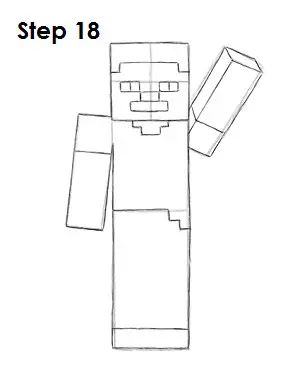 Draw Steve Minecraft 18